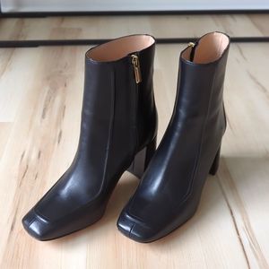 J.Crew Square-toed ankle boots in Italian leather - 7.5